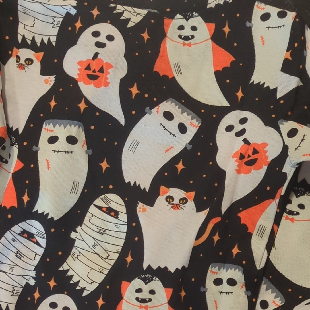 PJ Place NWT Kids Glow In The Dark Halloween Ghost Pants Shirt Matching Set - Picture 6 of 12